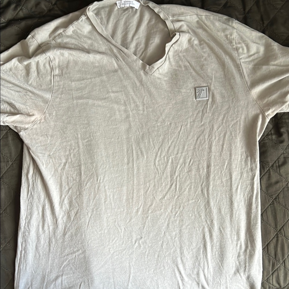 Versace Collection Silver Gray Short Sleeve Tee